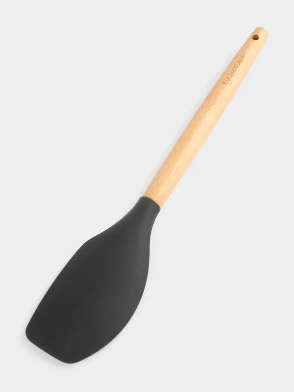Spatula, 31 cm, silicone / wood, gray, Weekend, image-2