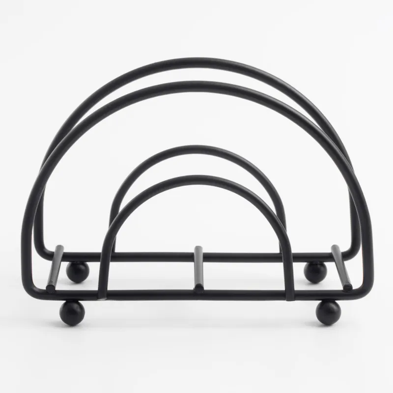 Napkin holder, 10 cm, metal, black, Twist black