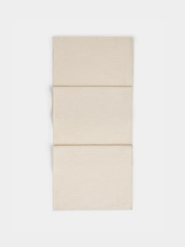 Table runner, 40x160 cm, cotton, beige, Matting, Gunny lurex, image-0