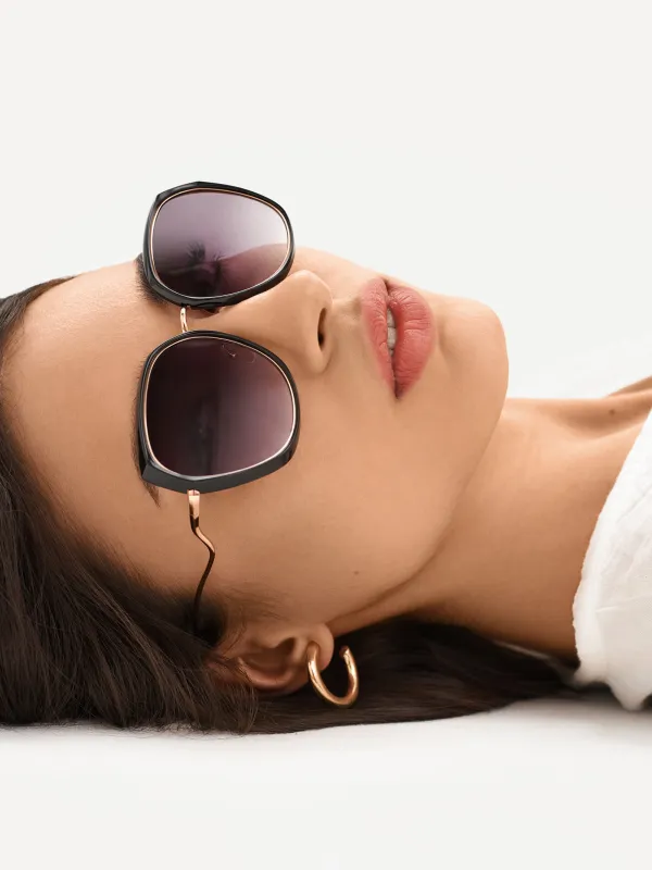 Sunglasses, plastic/metal, black, Grands, Geometric, image-5