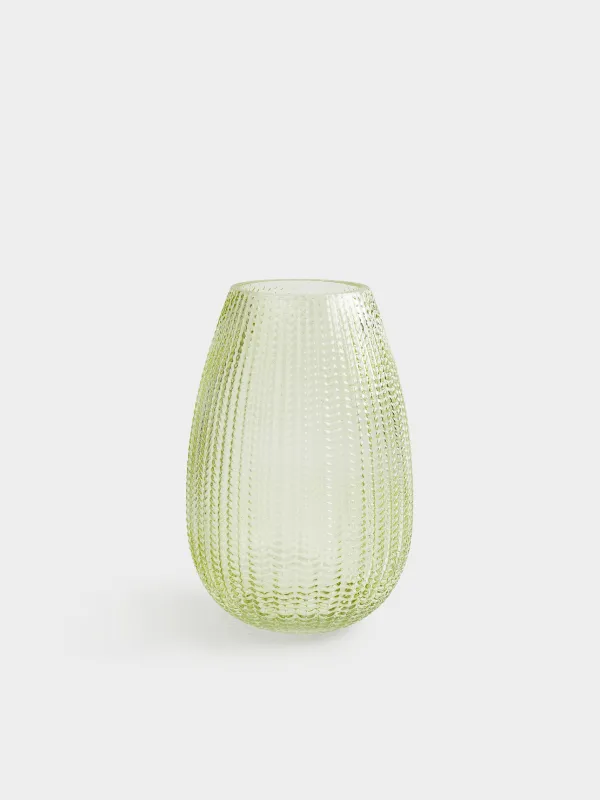 Flower vase, 26 cm, glass, green, Fantasy, image-0