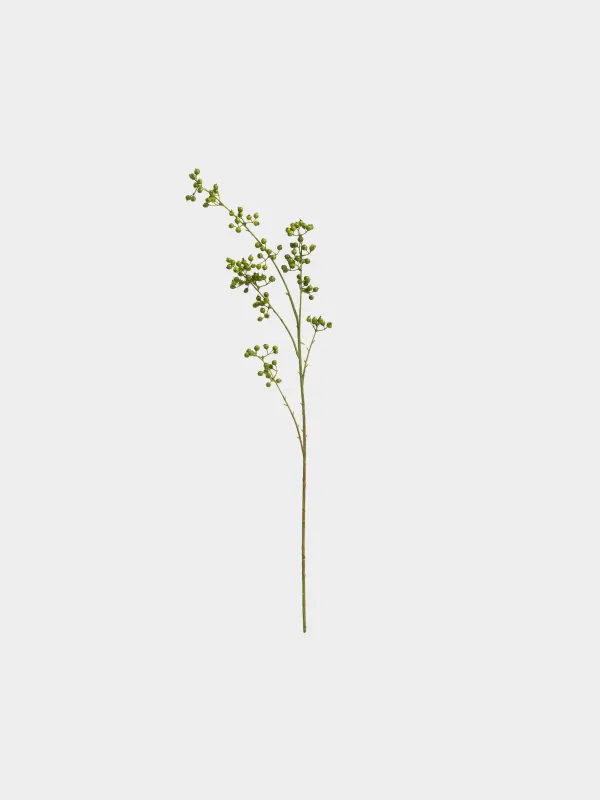 Decorative branch, 1 m, foam/plastic, Green berries, Balls decor, image-0