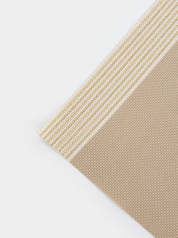 Placemat, 30x45 cm, PVC, rectangular, white-sand, Stripes, Solid, image-2