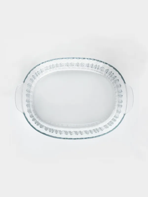 Baking dish, 27x19 cm, 1.8 L, with lid, glass T, Oval, Cook ribbed, image-3