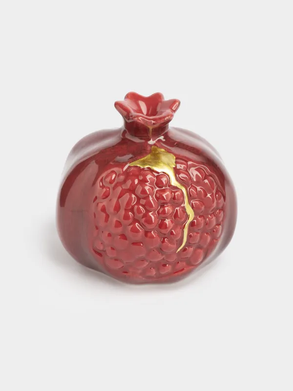 Salt or pepper container, 8 cm, ceramic, Burgundy, Pomegranate, Pomegranate, image-2