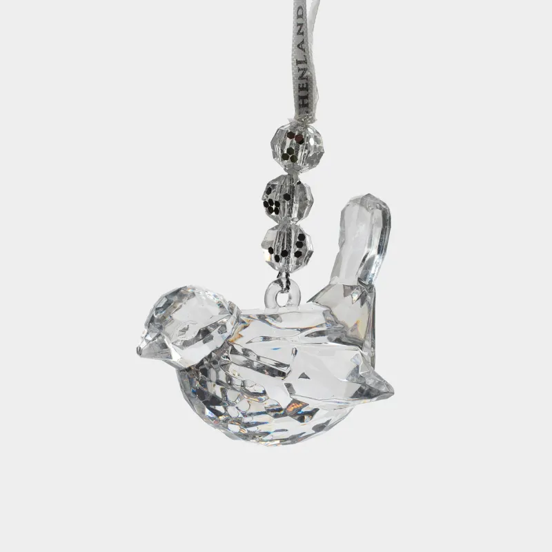 Christmas tree toy, 6 cm, acrylic, Bird, Figure crystal