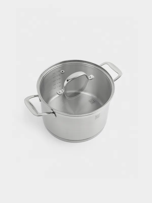 Pot with Lid, 20 cm, 3,8 l, Silver Stone, image-1