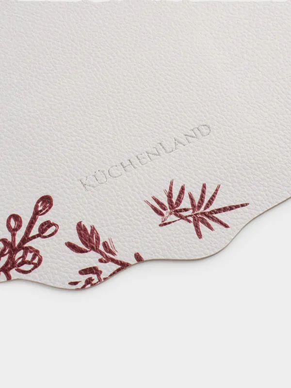 Placemat, 40 cm, PVC, round, white, Horse, Rock print, image-2