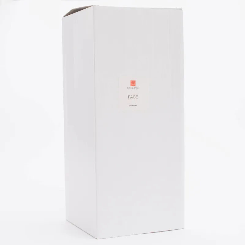 Flower vase, 34 cm, decorative, ceramic, white, Girl with golden earrings, Face, image-4