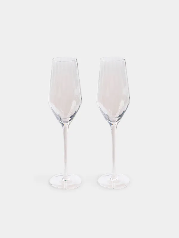 Drinking glass, 280 ml, 2 pcs, glass, glass, mother of pearl, Lombardy polar, image-0
