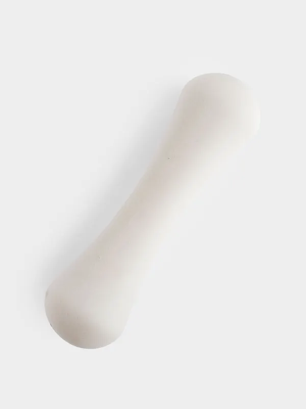 Fitness dumbbell, 1 kg, metal / PVC, beige, Sport, image-3