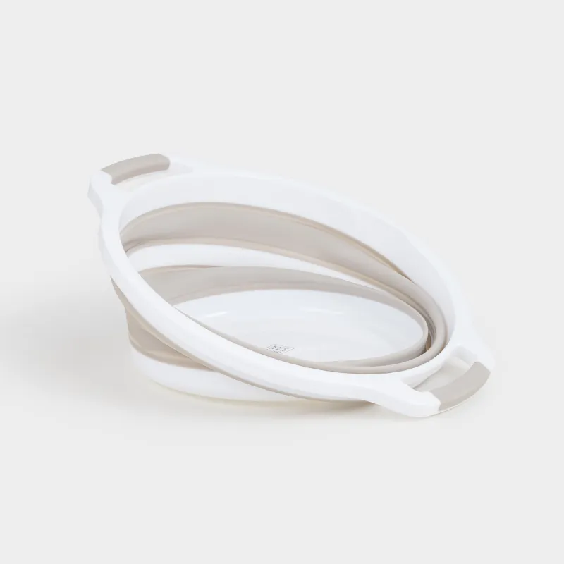 Folding basin, 22 l, plastic / rubber, grey-beige, Foldaway, image-7