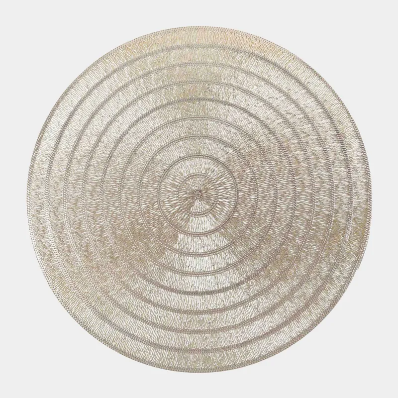 Napkin for appliances, 38 cm, PVC, round, golden, Patterns, Azhur
