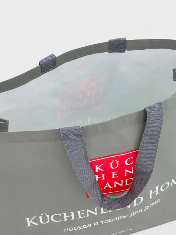 Shopping bag, 60x40 cm, grey, Kuchenland, Basic, image-2