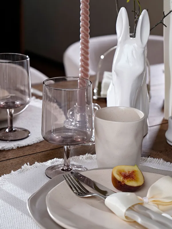 Glass, 10 cm, 300 ml, ceramic, milky, Crumpled effect, Crumple creme, image-6