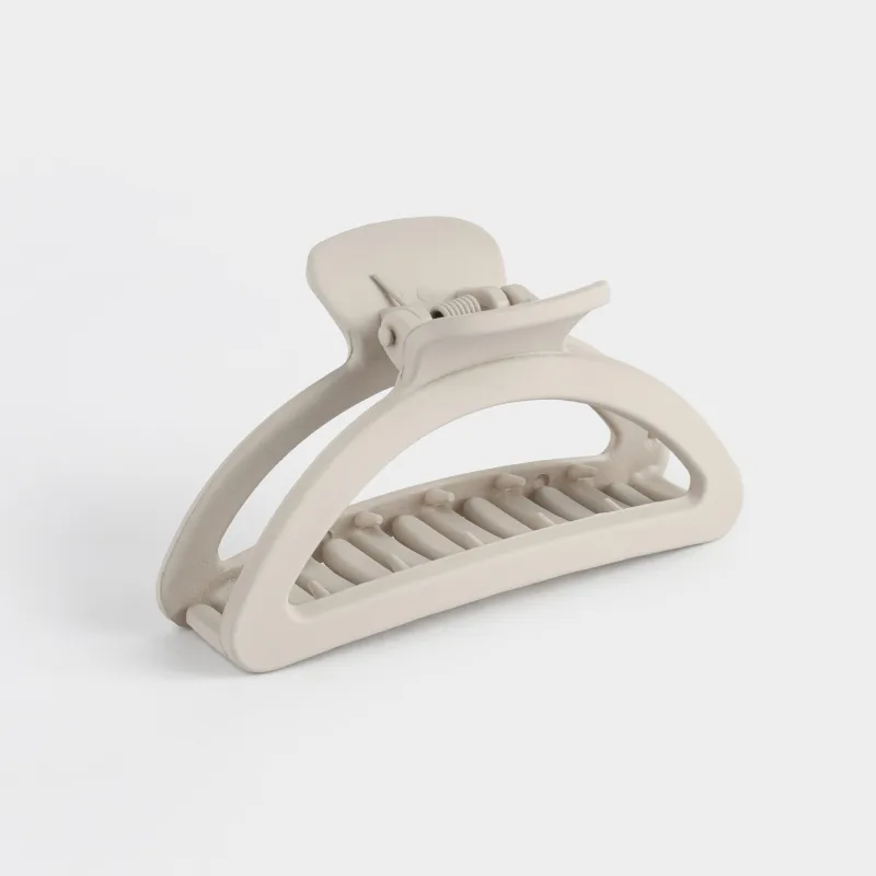 Hair clip, 9 cm, Acrylic / metal, grey, Crab, Hair basic