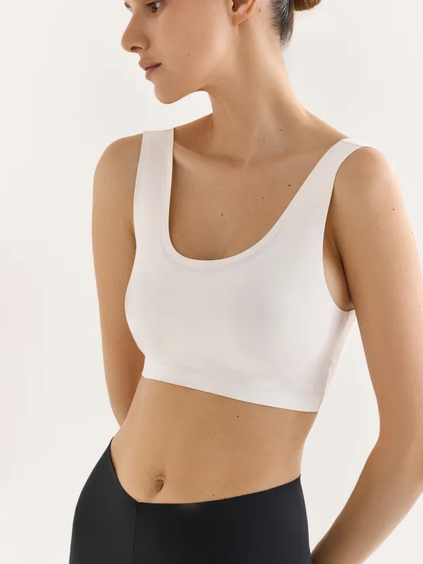 Bra-top, size L, nylon/spandex, milky, Kimberly, image-0