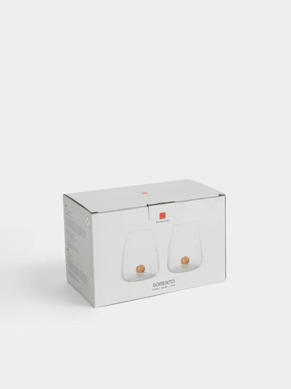 Glass, 11 cm, 460 ml, 2 pcs, crystal glass, Amber ball, Sorento, image-5