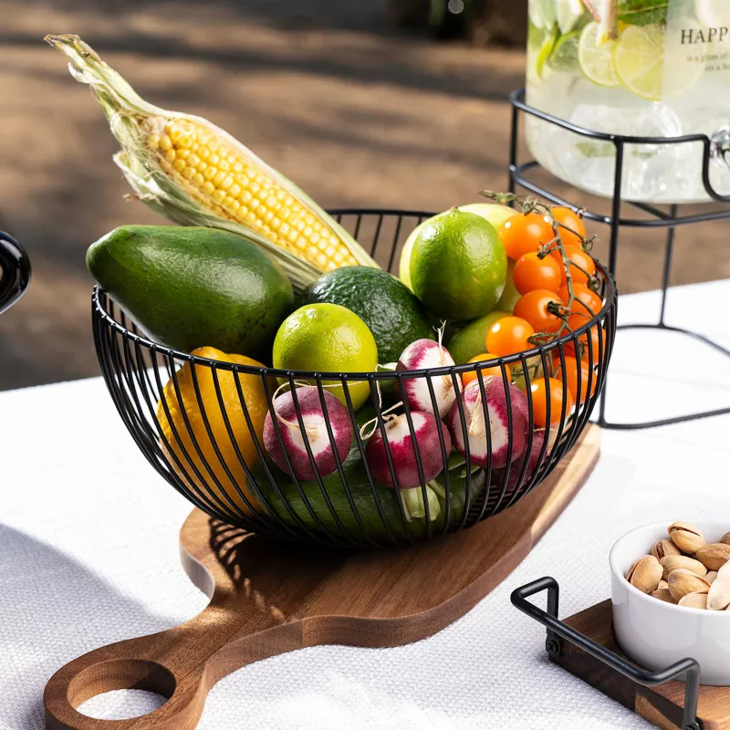 Fruit basket, 26 cm, metal, black, Twist black, image-2