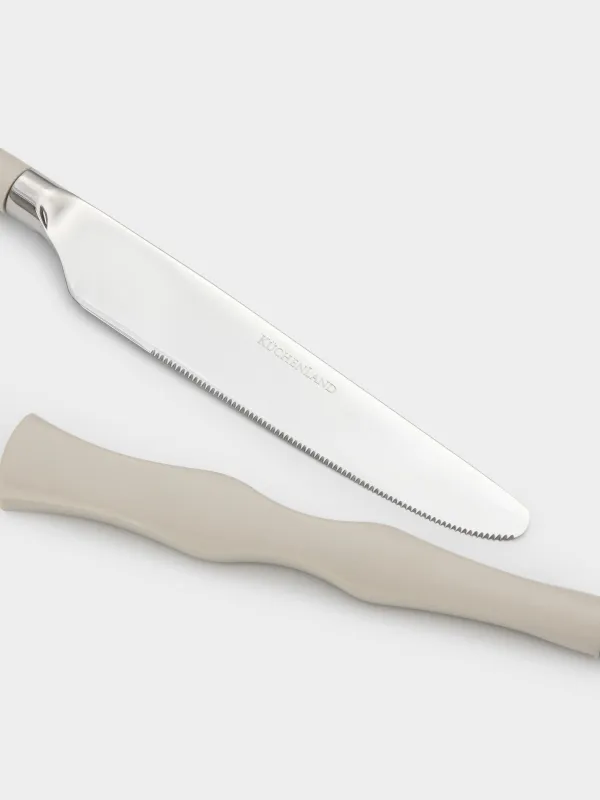 Table knife, 2 pcs, steel / plastic, beige, Bends, Toronto, image-3