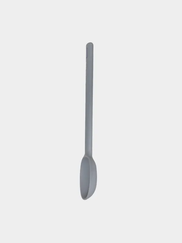 Serving spoon, 28 cm, silicone, grey, Grey steel, image-1