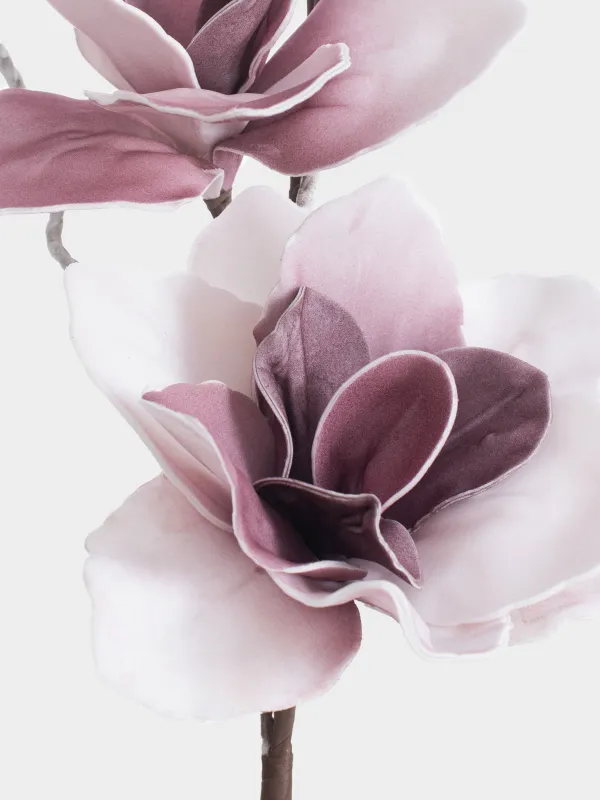 Decorative branch, 90 cm, plastic / foam, Pink magnolia, Magnolia, image-3