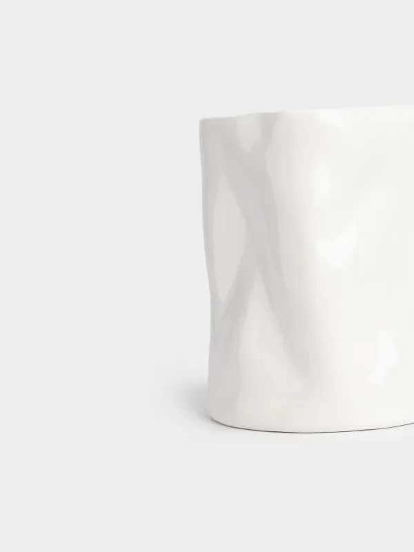 Kitchen accessories stand, 16 cm, ceramic, white, Crush, image-2