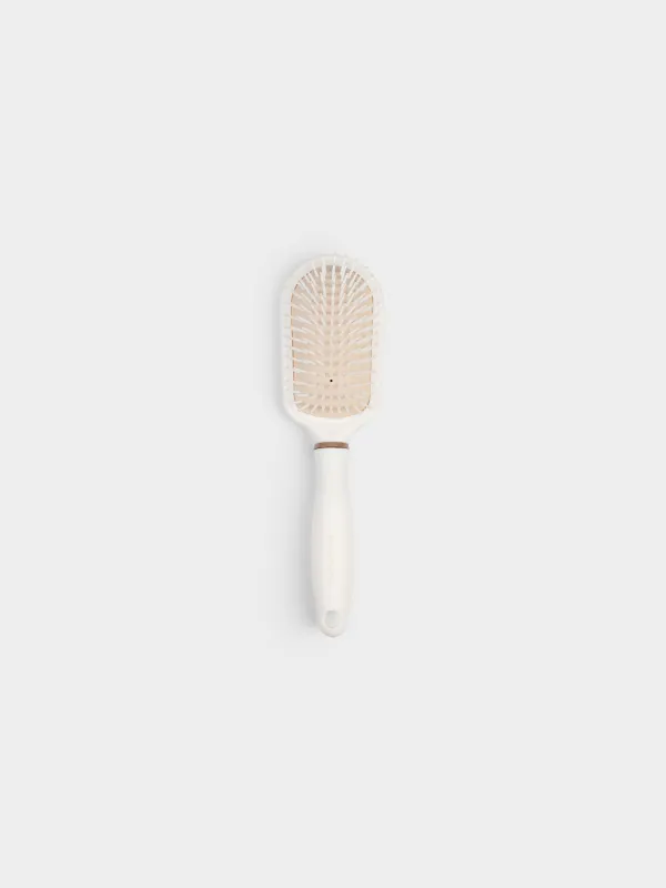 Hair massage comb, 23 cm, plastic / rubber, beige, Alini, image-0