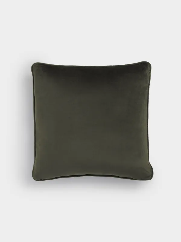 Decorative pillow, 45x45 cm, velvet, green, Bugs, Bugs, image-1