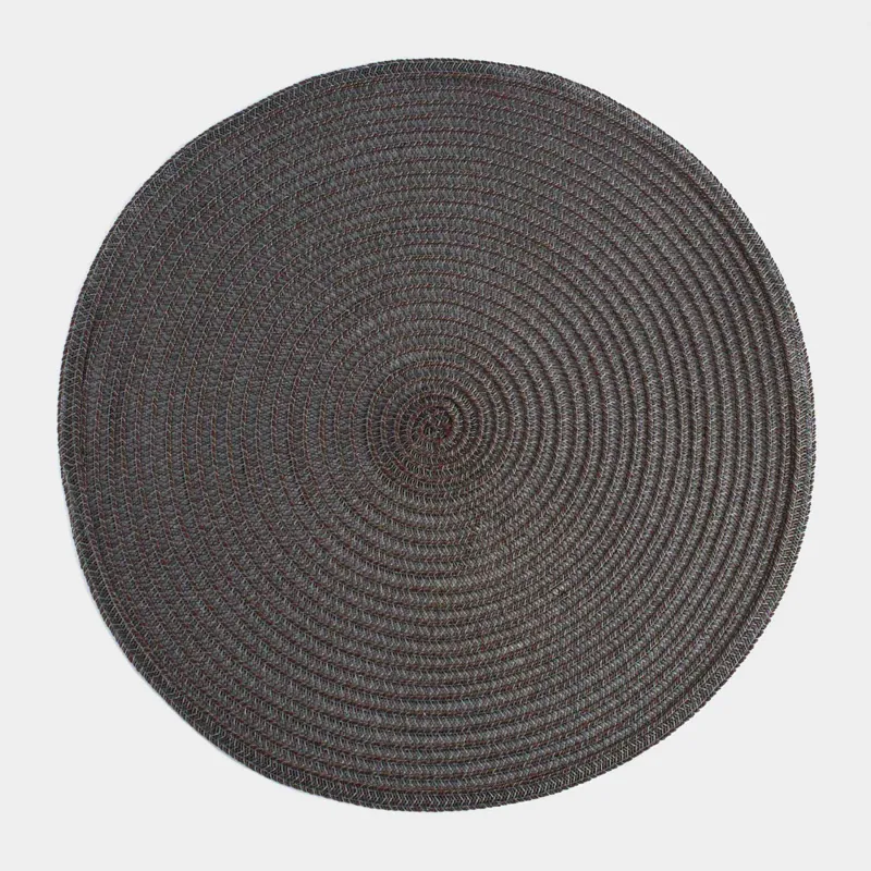 Placemat, 38 cm, polypropylene/PET, Round, Graphite, Basic