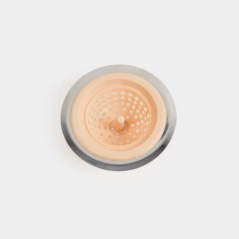 Sink filter, 11 cm, steel / rubber, beige, Keeping, image-1