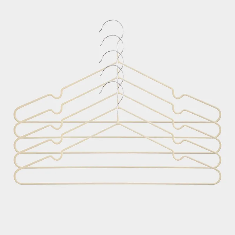 Hanger, 40 cm, 5 pcs, metal coated, beige, Colorful house