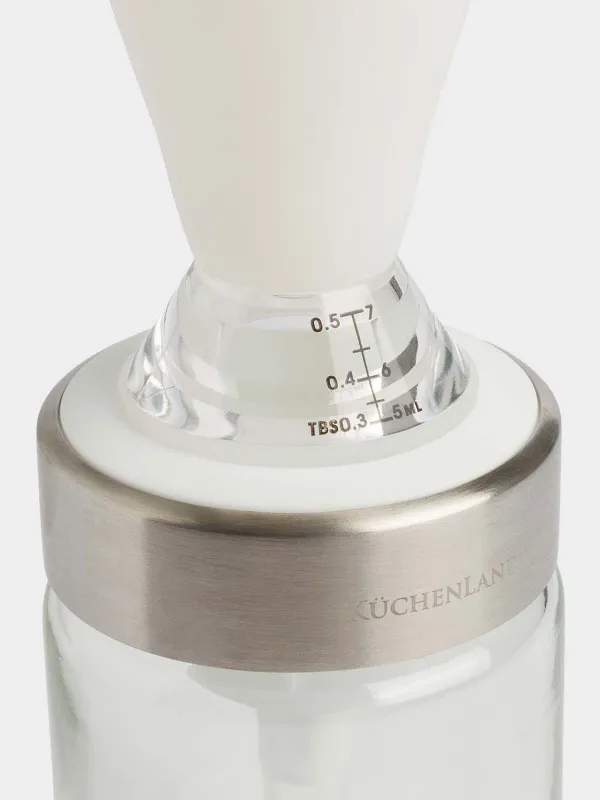 Oil container, 100 ml, with brush, glass / silicone, Comfort light, image-3