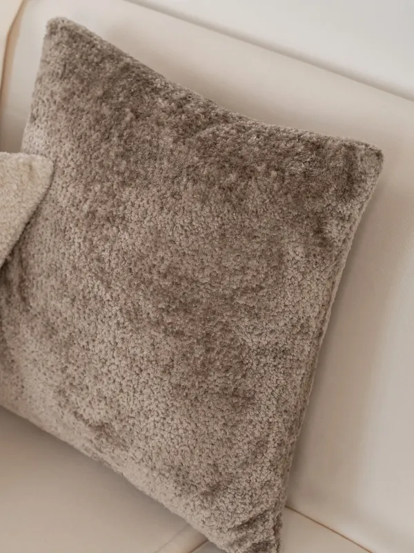 Decorative pillow, 45x45 cm, velvet, brown, Nordkap, image-2