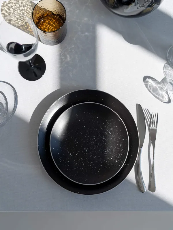 Tablecloth, 160x160 cm, polyester, white-gray, milkyy way, image-2