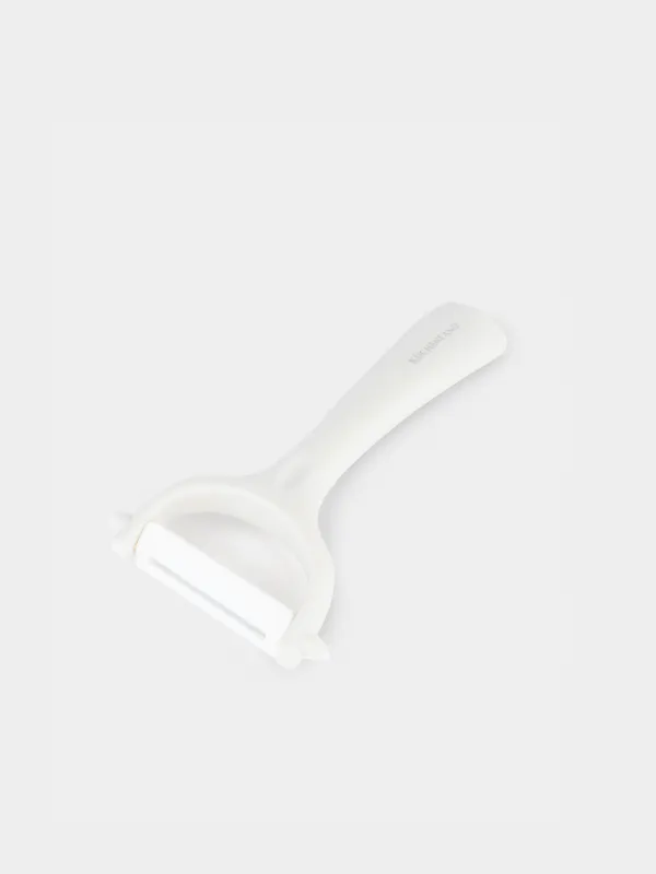 Vegetable peeler, 14 cm, ceramic/plastic, milk, Regular, image-2