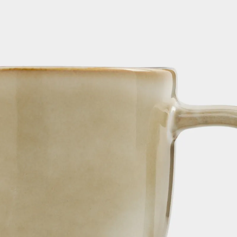 Mug, 400 ml, ceramic, beige, Burgos, image-1