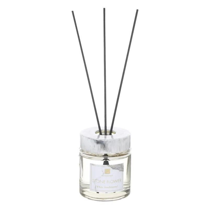Aroma diffuser, 200 ml, White marble, White Sandalwood, Stone flower, image-0