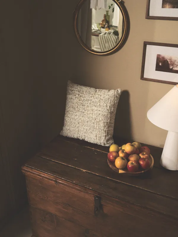 Decorative pillow, 45x45 cm, velvet, beige, Nordkap, image-5