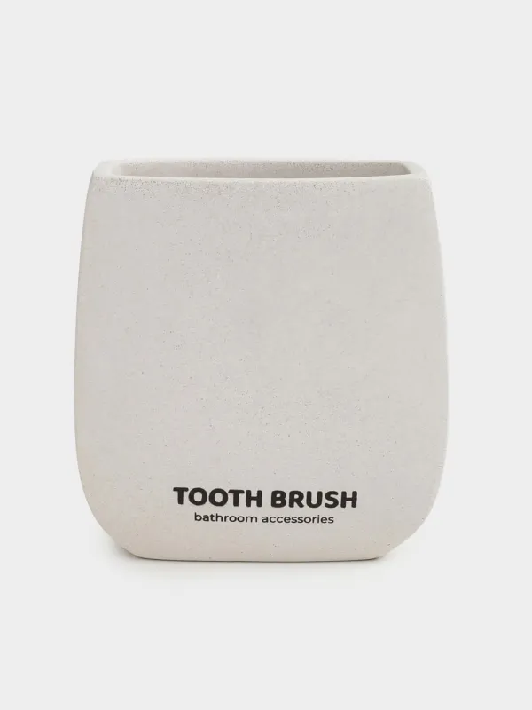 Toothbrush cup, 10 cm, cement, Sand, Severe, image-0