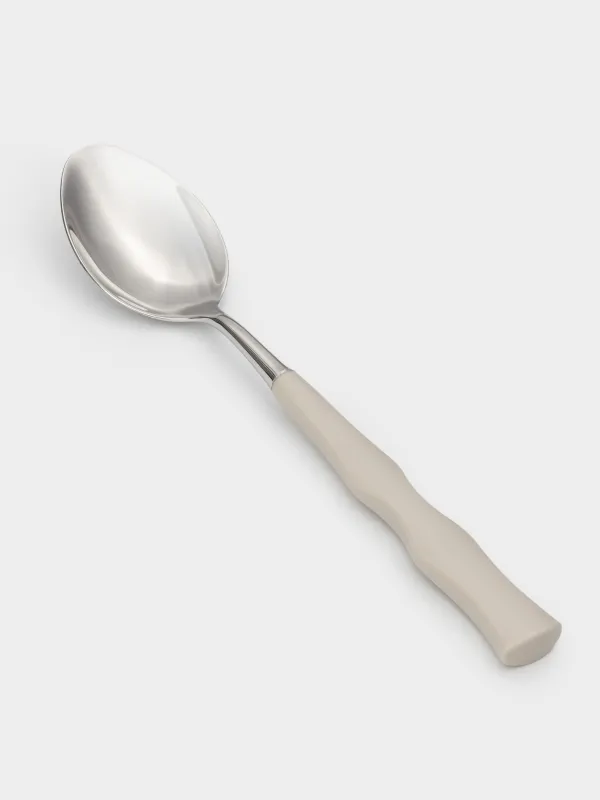 Dining spoon, 2 pcs, steel / plastic, beige, Bends, Toronto, image-1