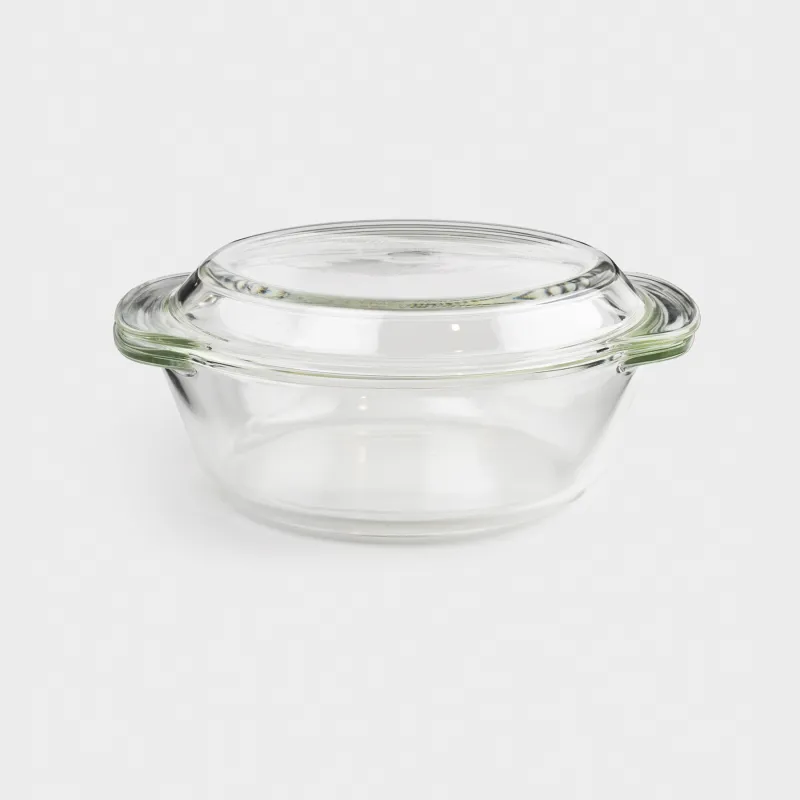 Baking dish, 22 cm, 1,5 l, with lid, Glass T, round, Cook