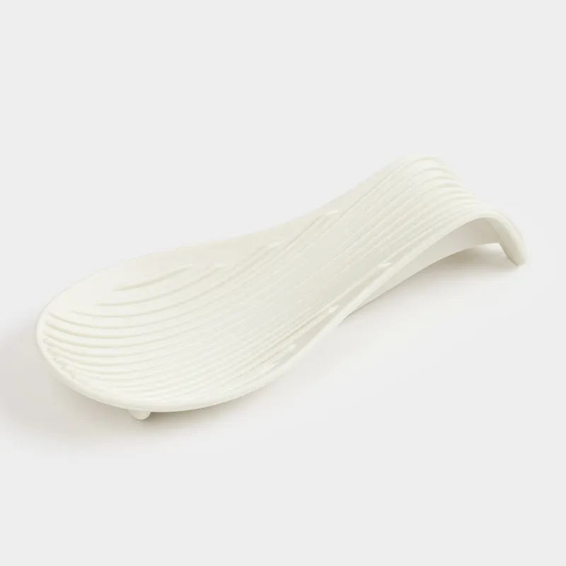 Spoon stand, 23 cm, silicone, beige, Wavelet, image-1