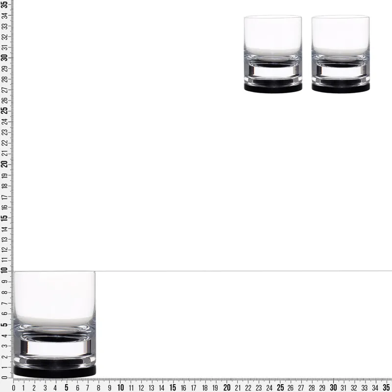 Drinking glass, 10 cm, 340 ml, 2 pcs, on a stand, glass / wood, Clear, image-4