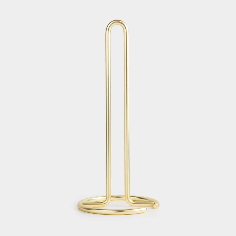 Paper towel holder, 31 cm, metal, golden, Classic gold