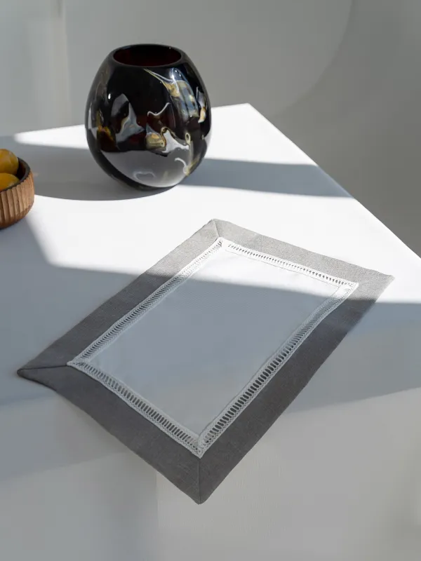 Placemat, 30x45 cm, 2 pcs, polyester, rectangular, white-gray, milkyy way, image-5