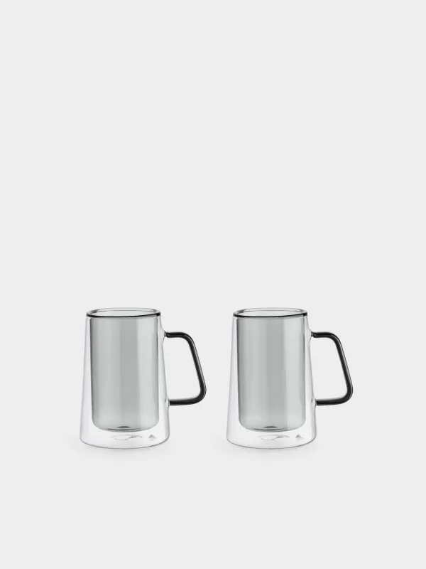 Mug, 300 ml, 2 pcs, glass B, grey, Air Color, image-0