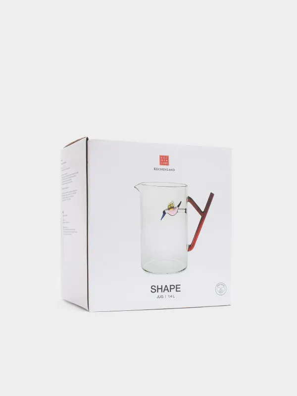 Jug, 1.4 l, glass B, brown handle, Hummingbird, Shape, image-4
