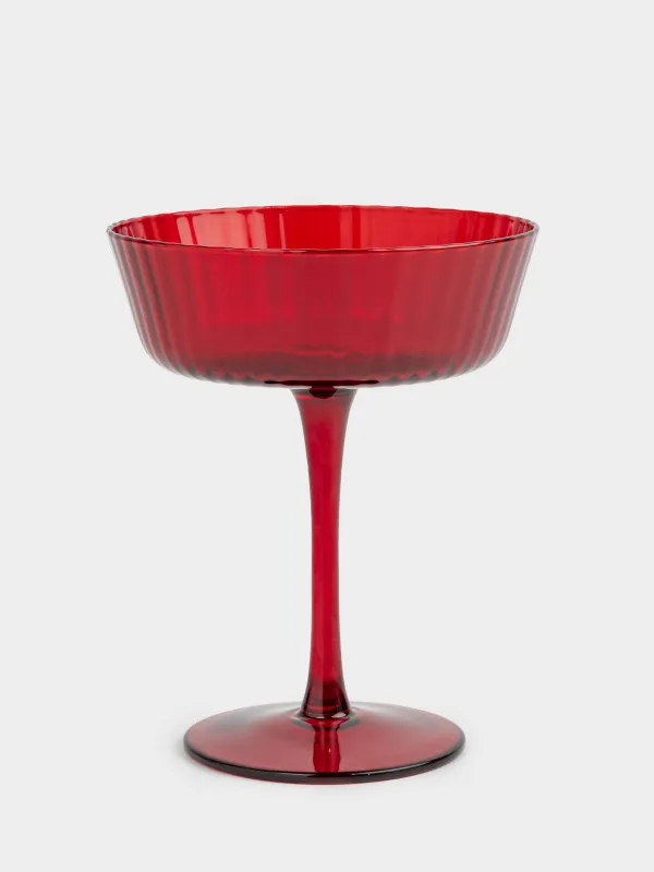 Drinking glass, 230 ml, glass R, red, Ribby color, image-0