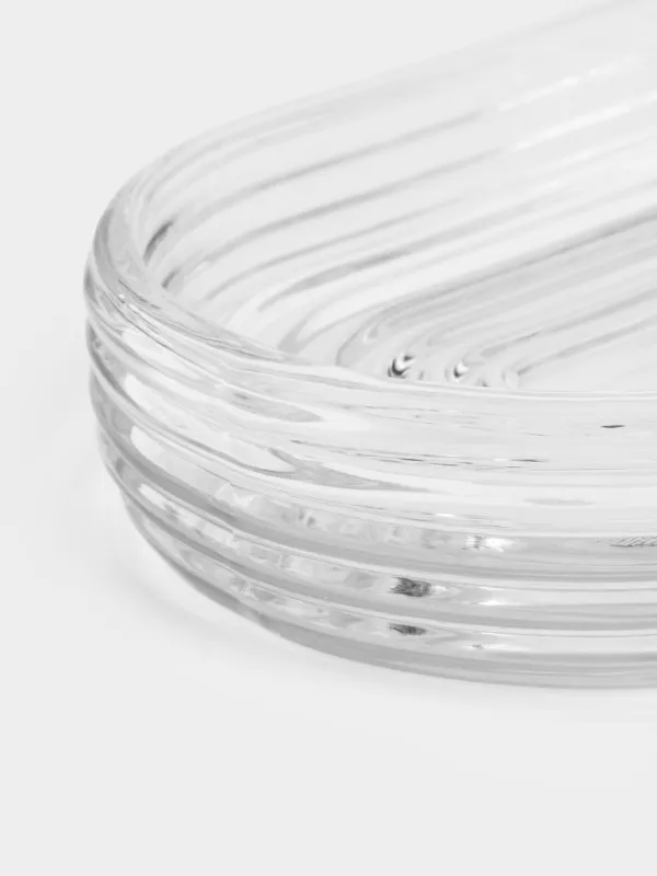 Soap dish, 13 cm, glass, oval, Benli, image-4